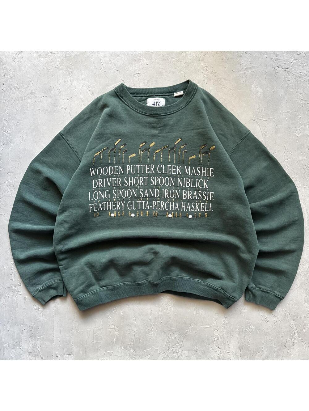 Vintage 1990s Golf Dark Green Crewneck Sweatshirt